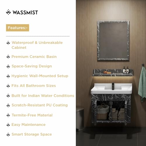 WASSMIST Bathroom Vanity Washbasin Cabinet