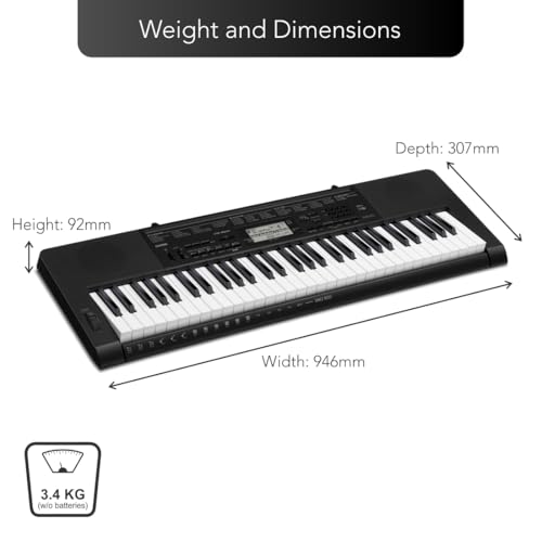 Casio CTK-3500 61-Key Portable Keyboard, Black - Image 5