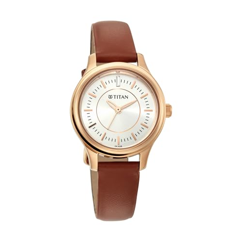 Titan Quartz Analog Silver Dial