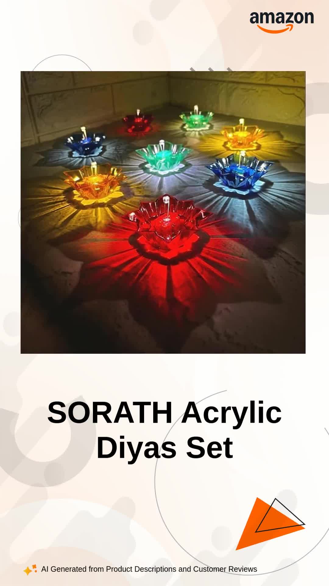 SORATH Acrylic Diyas – Colorful