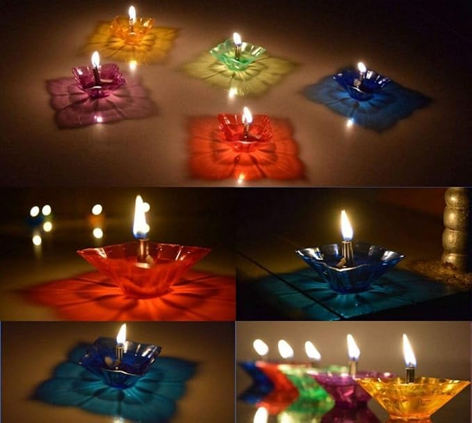 SORATH Acrylic Diyas – Colorful