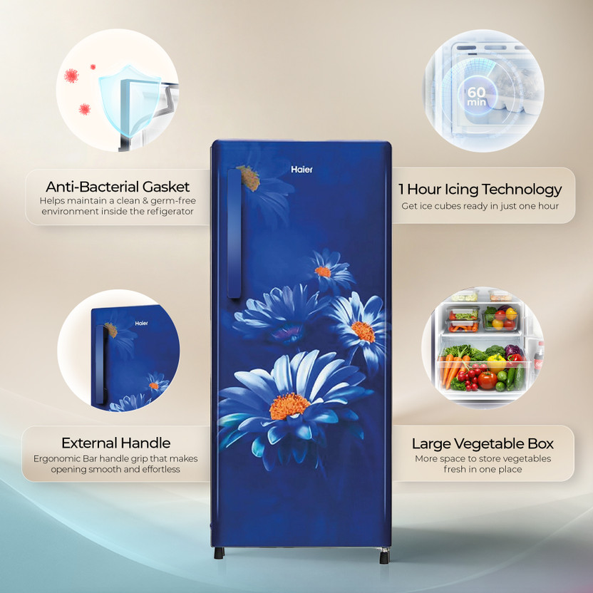 Haier 190 L Direct Cool Single Door 2 Star Refrigerator with Fas - Image 2