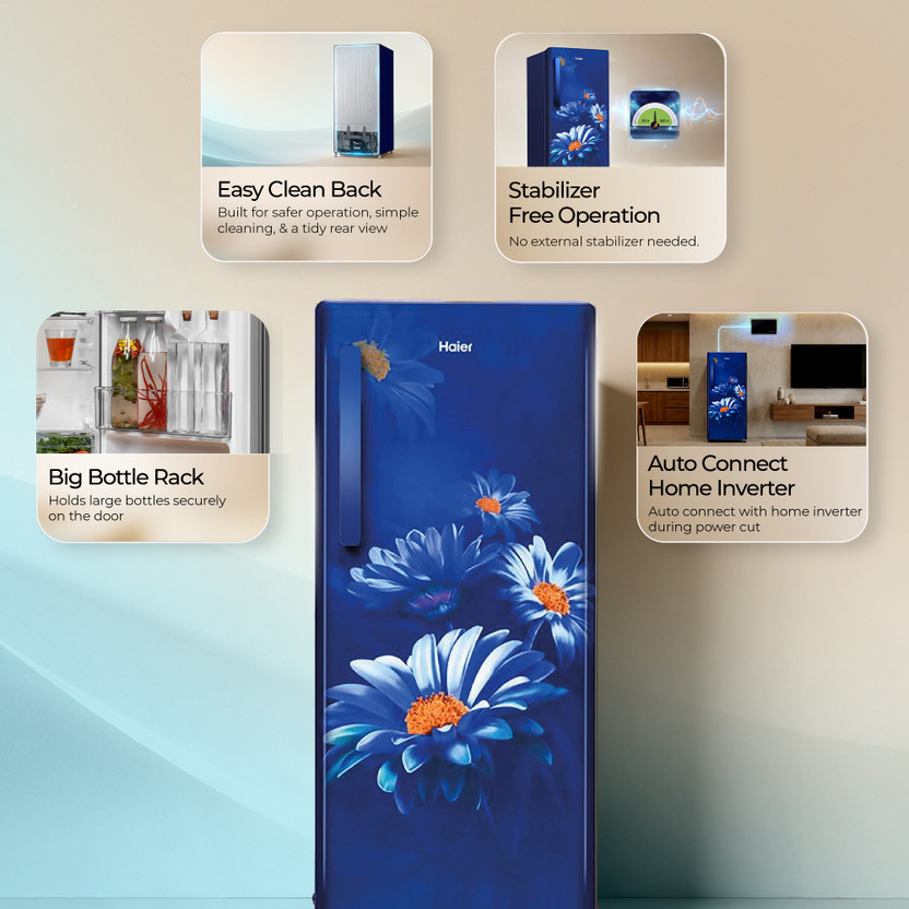 Haier 190 L Direct Cool Single Door 2 Star Refrigerator with Fas - Image 3