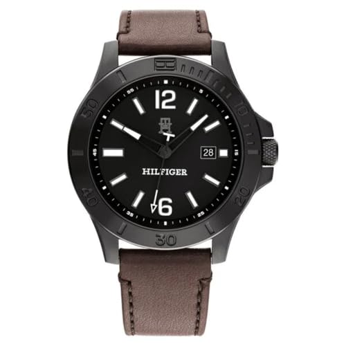 Tommy Hilfiger Black Dial Brown