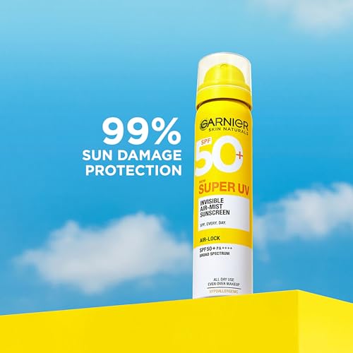 Garnier SuperUV Invisible Air Mist Sunscreen SPF50 PA++++ UVA/B, 75ml - Image 3
