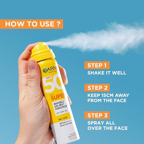 Garnier SuperUV Invisible Air Mist Sunscreen SPF50 PA++++ UVA/B, 75ml - Image 6