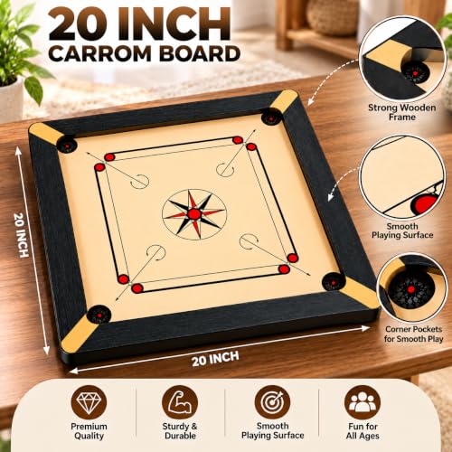 20 Inch Carrom Board