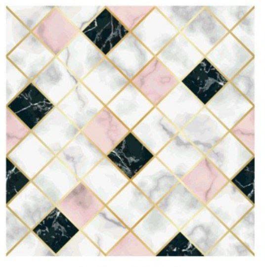 KASHIVAL Pink & Black Kite Marble Kitchen Stickers, 60 * 200cm