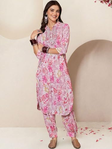 ishin Women Pink Rayon 2Pcs Kurta Set.. (INWKTAW24584_PN) - Image 2