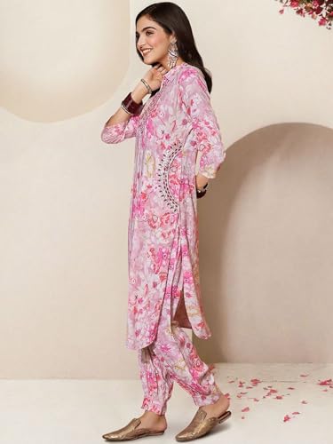 ishin Women Pink Rayon 2Pcs Kurta Set.. (INWKTAW24584_PN) - Image 4