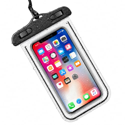 Universal Mobile Rain Cover Waterproof Mobile Pouch Phone Rain Cover- Black