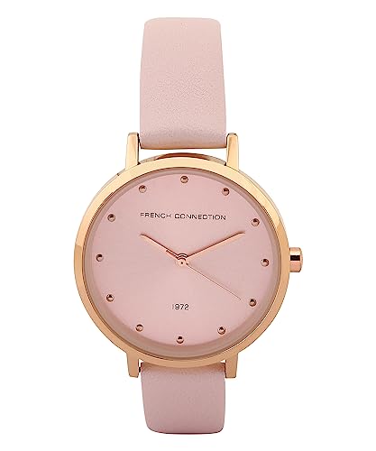 French Connection Hazel Pink Round Analog Watch for Women - FCN00080F