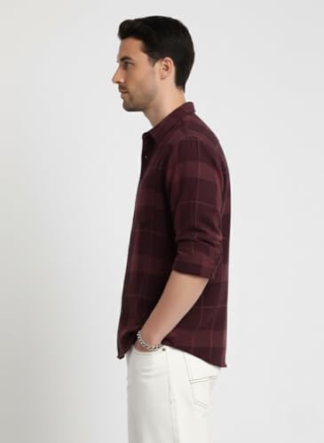 Mens Casual N Formal Single Pocket Check Shirt - Image 4