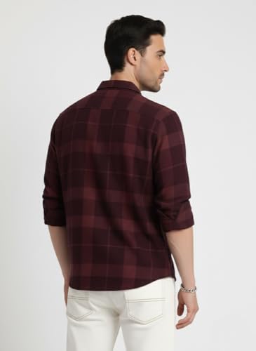 Mens Casual N Formal Single Pocket Check Shirt - Image 5