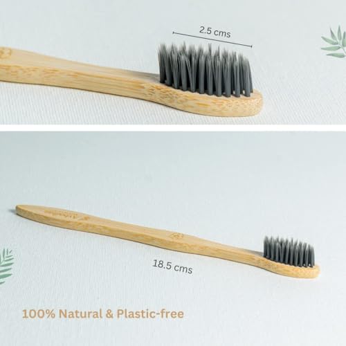 TRESSENCE Organic Bamboo Toothbrush, Soft Bristles, Pack of 4 - Image 4