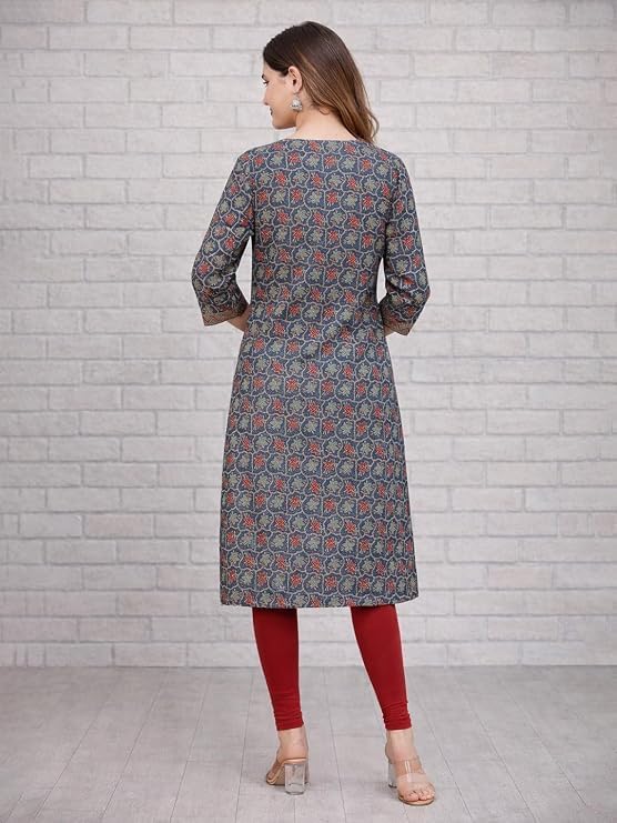 Cotton Floral Prited Kurti For Women - Image 3