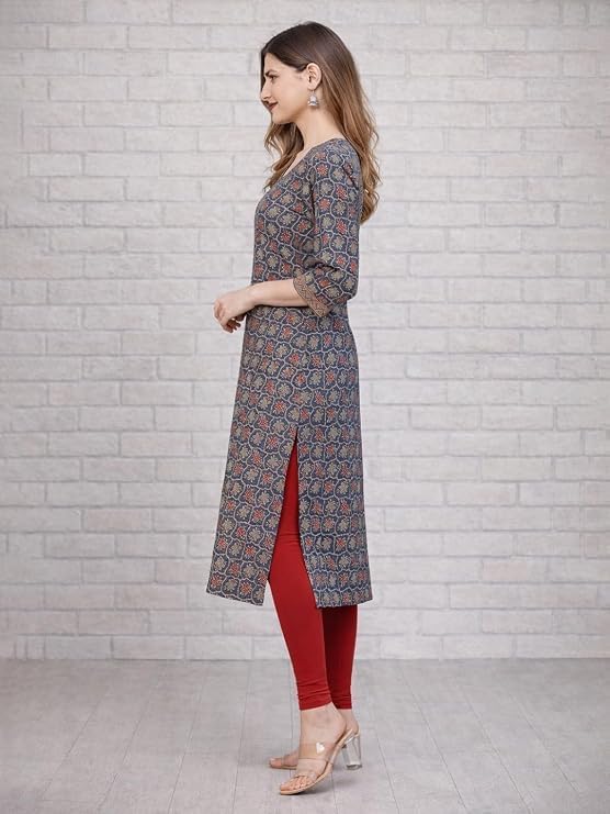 Cotton Floral Prited Kurti For Women - Image 4