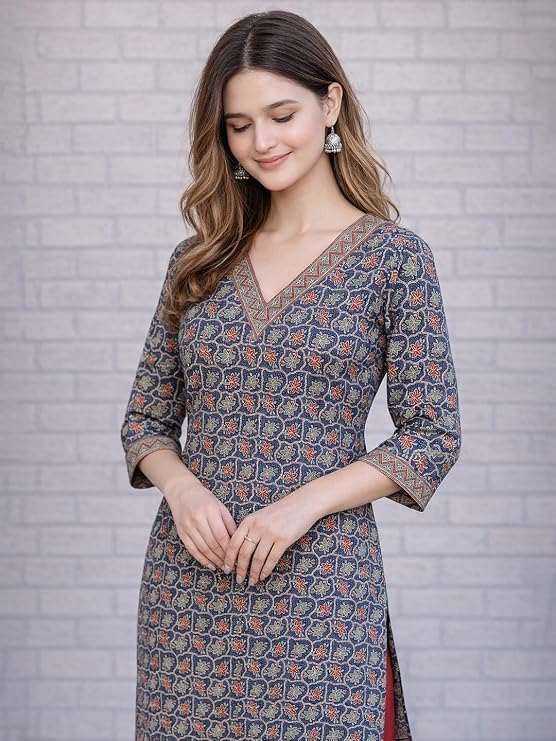 Cotton Floral Prited Kurti For Women - Image 5
