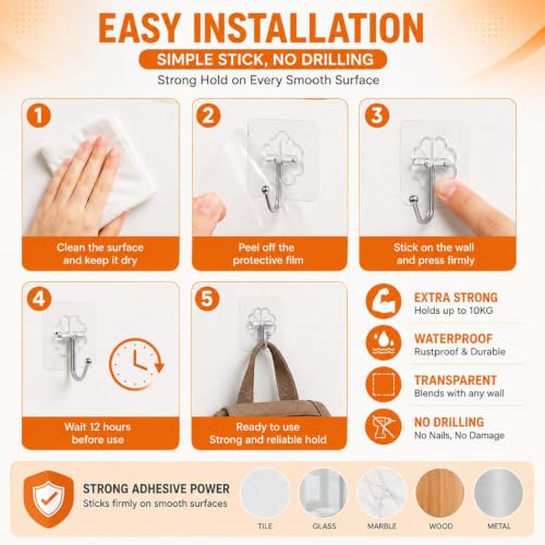 10 Pcs Self Adhesive Wall