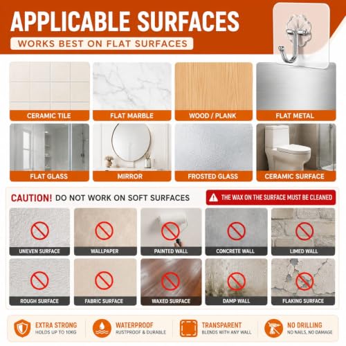 10 Pcs Self Adhesive Wall