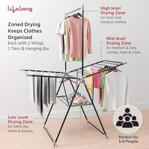 Lifelong Foldable Clothes Drying Stand