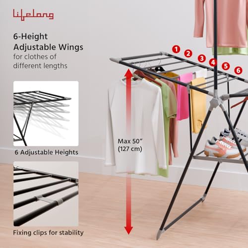 Lifelong Foldable Clothes Drying Stand