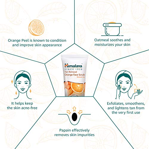 Himalaya Tan Removal Orange Face Scrub, 50g - Image 5
