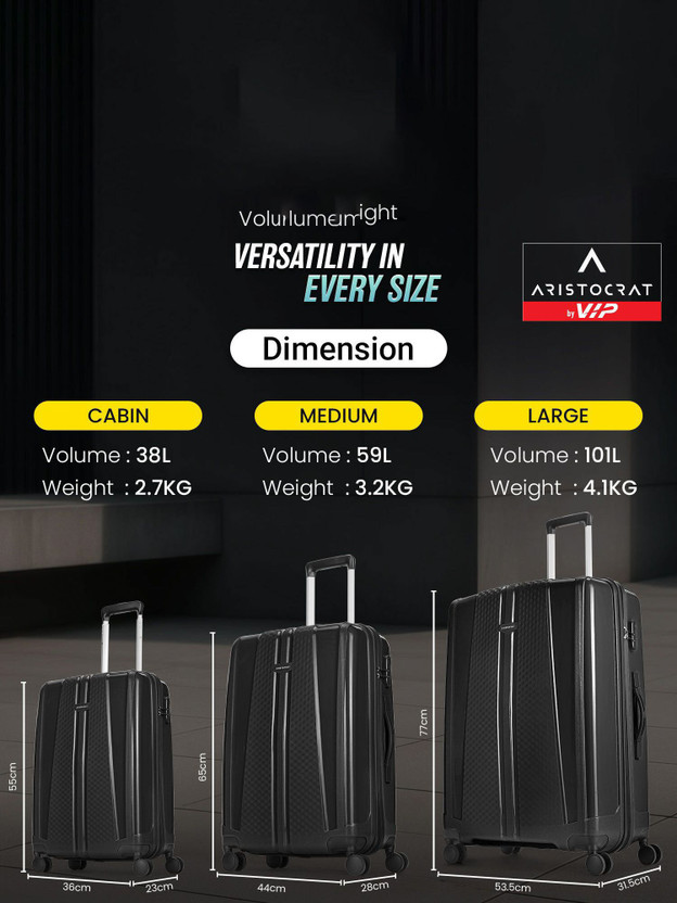 ARISTOCRAT Hard Body Set of 2 Luggage 8 Wheels - Invictus Set of - Image 4