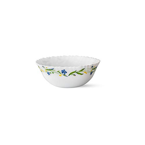 Larah by Borosil Cripper Opalware Dinner Set, 13-Pieces, White - Image 4
