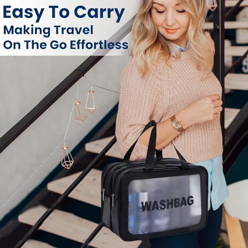 KASHIVAL Clear Travel Toiletry Bags