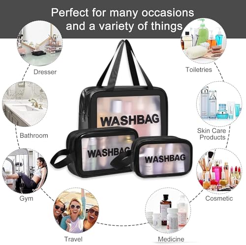 KASHIVAL Clear Travel Toiletry Bags