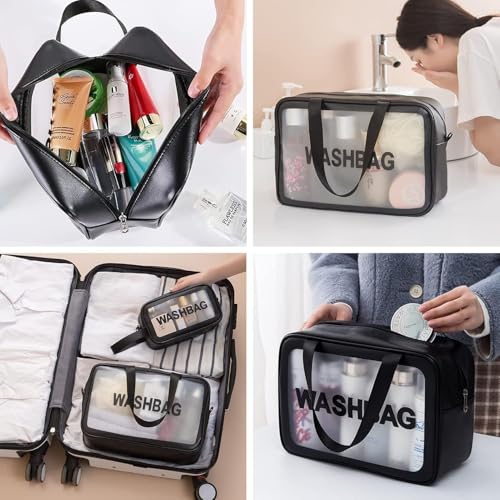 KASHIVAL Clear Travel Toiletry Bags