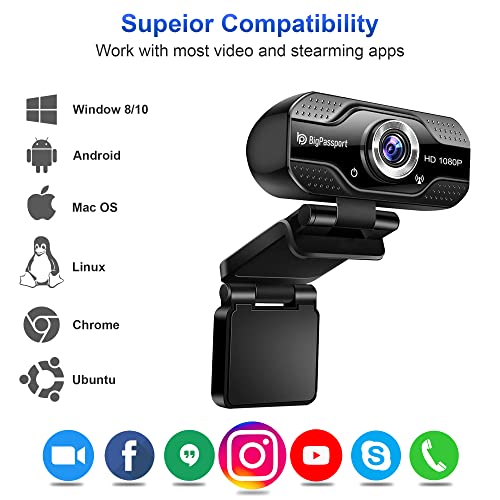 BigPassport 1080P Full HD Webcam