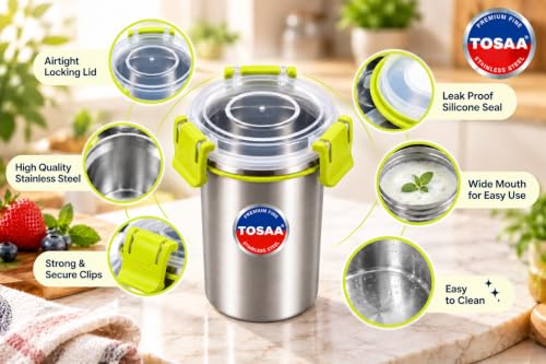 TOSAA Premium Stainless Steel Airtight