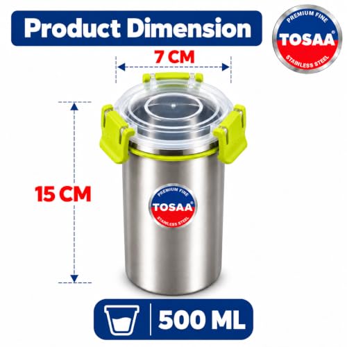 TOSAA Premium Stainless Steel Airtight