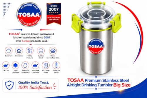 TOSAA Premium Stainless Steel Airtight
