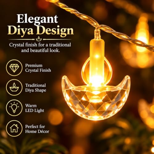 One94Store Crystal Diya LED String