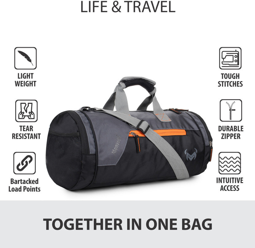 MONVELLI GYM BAG (Black, Kit Bag) - Image 4