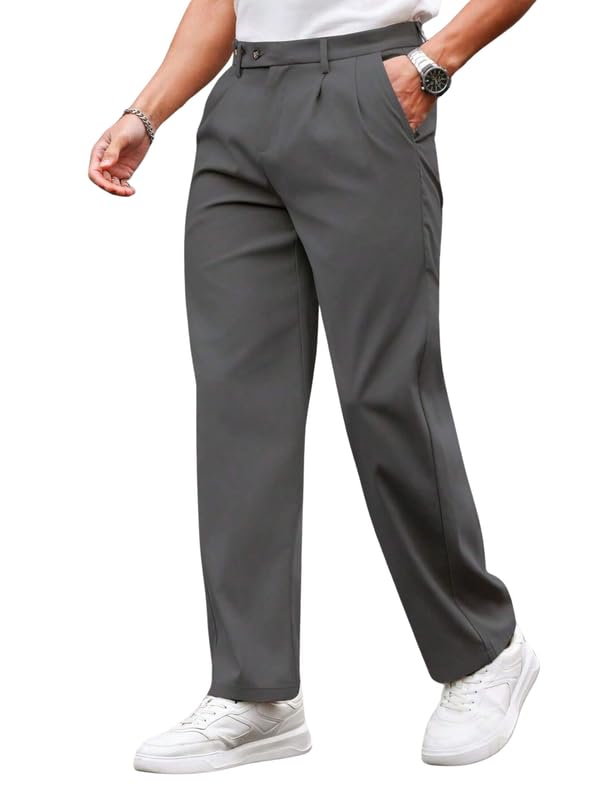 SMOWKLY Men's Regular Dress Pants