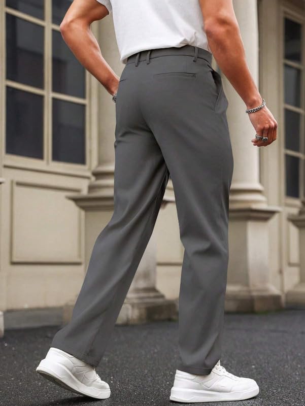 SMOWKLY Men's Regular Dress Pants - Image 2