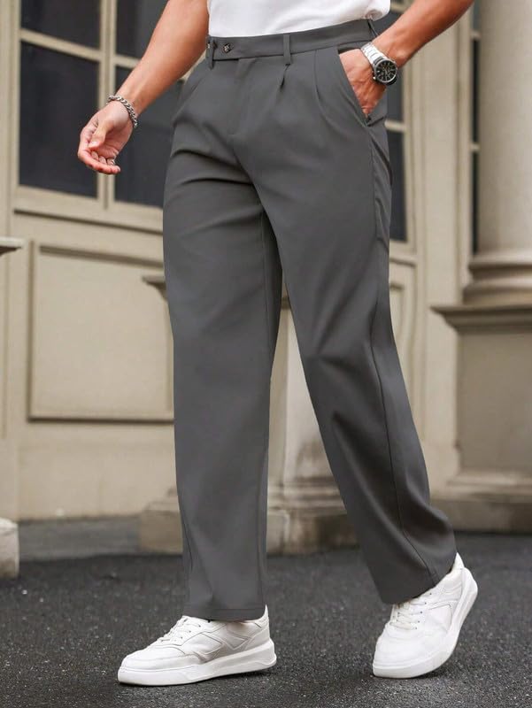 SMOWKLY Men's Regular Dress Pants - Image 3