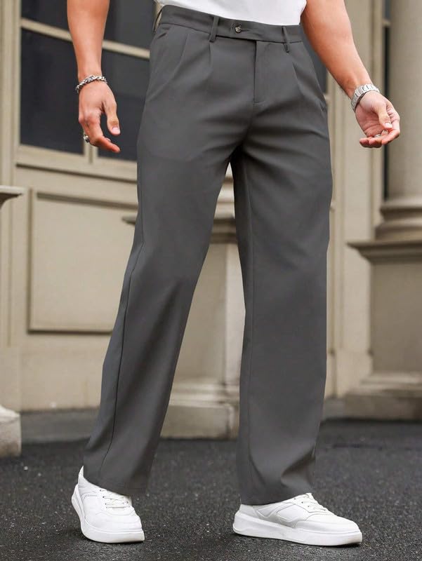 SMOWKLY Men's Regular Dress Pants - Image 4