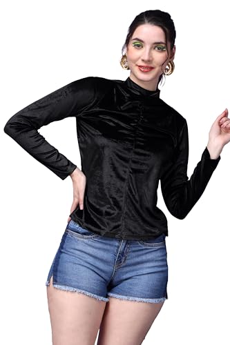 POPWINGS Casual Solid Velvet Halter