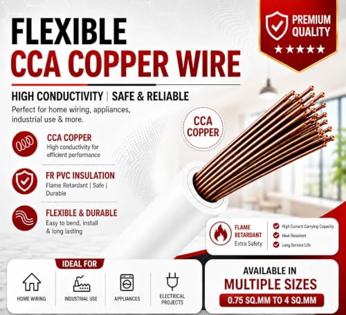 2.5 SQMM White 90M House Wiring Cable Copper Wire - Image 4