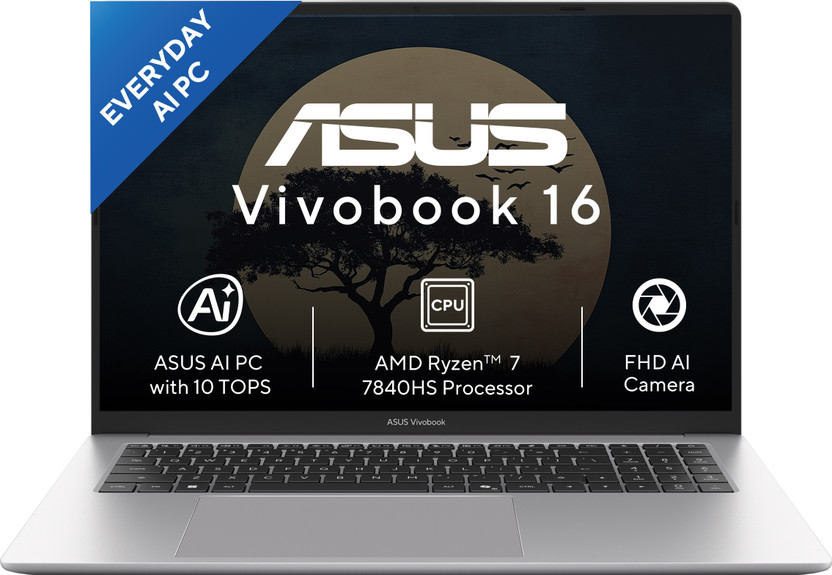 ASUS Vivobook 16 (2026) AMD Ryzen 7 7840HS - (8 GB/512 GB SSD/Win...more