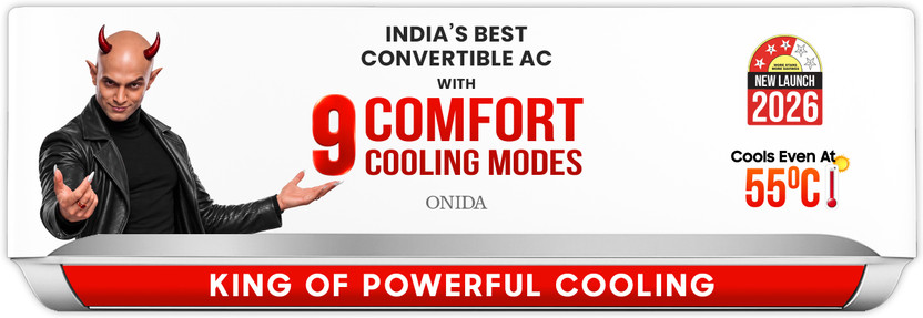ONIDA 2026 Model 1.5 Ton 3 Star Split Inverter 9-in-1 Convertible...more