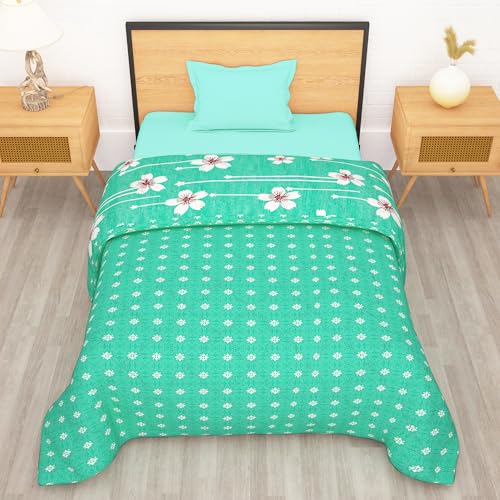 Single Bed Comforter 180 GSM 150x225 cm, Ocean Green - Image 5