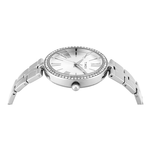 TIMEX Silver-Tone Round Dial Analog Women's Watch - TWEL22500 - Image 3