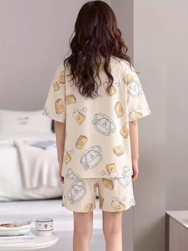 SMOWKLY Women Korean Shorts Pajama