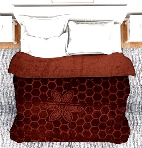 BENAVJI Mink Floral Embossed Super